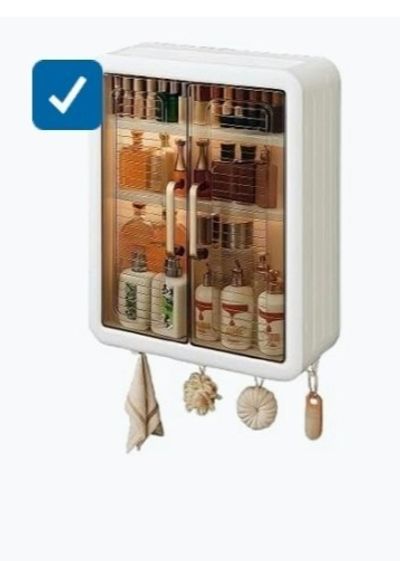 Wall Mounted Bathroom Cabinet with Storage Shelf and Door