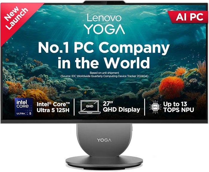 Lenovo Yoga AIO Intel Core Ultra 5 125H 27" QHD IPS Desktop