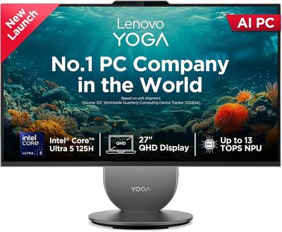 Lenovo Yoga AIO Intel Core Ultra 5 125H 27" QHD IPS Desktop