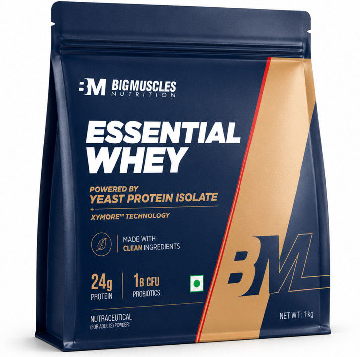 BIGMUSCLES NUTRITION Essential Whey Protein (1 kg, Dutch Chocolate) @ ₹764