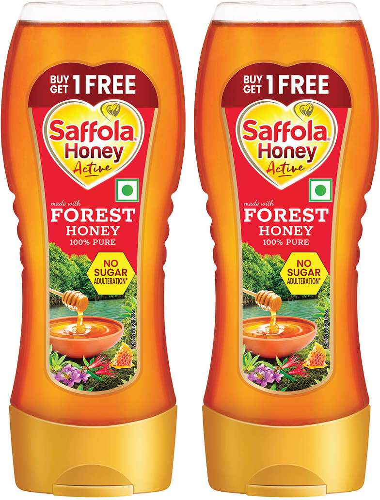 (kilos) Saffola Honey Active, Made with Sundarban Forest Honey, 100% Pure (2 x 350 g)