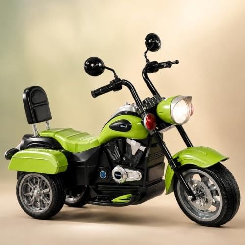 Lifelong Royal Electric Ride On Motor Bike for Kids, Semi Assembled Rechargeable Toy Bike One Touch Start,Light and Music, Long Battery Life, 3 Wheels, Comfortable Seat for 1-6 Yrs (LLEV99)