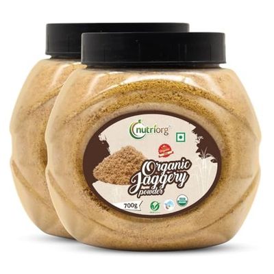Nutriorg Organic Jaggery Powder 1.4Kg (Pack of 2 * 700g)