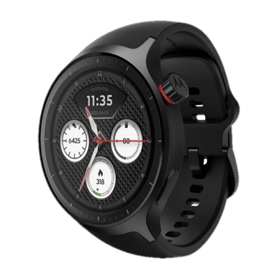 MOTOROLA Moto Watch 1.4" OLED Smartwatch with Dual-Band GPS & Polar Technology - Volcanic Ash
