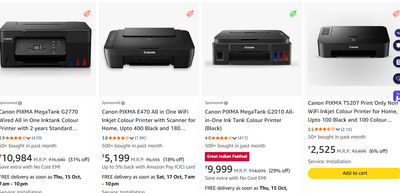 Canon PIXMA E470 All-in-One Wireless Inkjet Colour Printer | Print, Scan & Copy with WiFi & Ink-Efficient Cartridges for Home