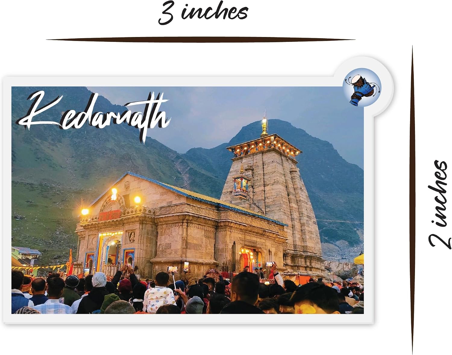 Connect & Collect Kedarnath Views Memorable Acrylic Fridge Magnet | 3x2 Inches | 3mm Thick | Glossy Finish | CPU Case, PC Cabinets, Almirah, Fridge |