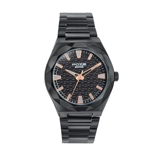 Sonata Poze 9 with Quartz Analog with Sheet Metal Strap Watch for Men