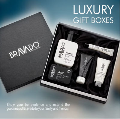 Zepto - Bravado 5-in-1 Grooming Kit for Men | Hair Wax, Face Cream & Body Lotion Gift Set Combo