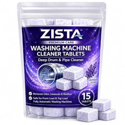 ZISTA Washing Machine Cleaner Tablets with Lavender Scent 15 Pcs