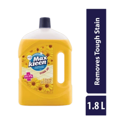 Maxkleen Citrus Joy Disinfectant Floor Cleaner with 99.9% Germ Protection Citrus (1800 ml)
