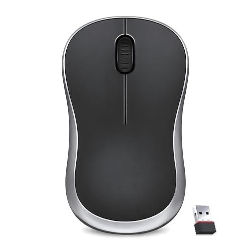 Ant FKAPU03 Wireless Mouse 2.4GHz with USB Nano Receiver | 1000 DPI Optical Sensor| Black Silver