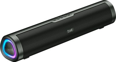 boAt 2.0 150, RGB LEDs, 5 Hrs Battery, TWS Feature 16 W Bluetooth Speaker (Premium Black, 2.0 Channel)