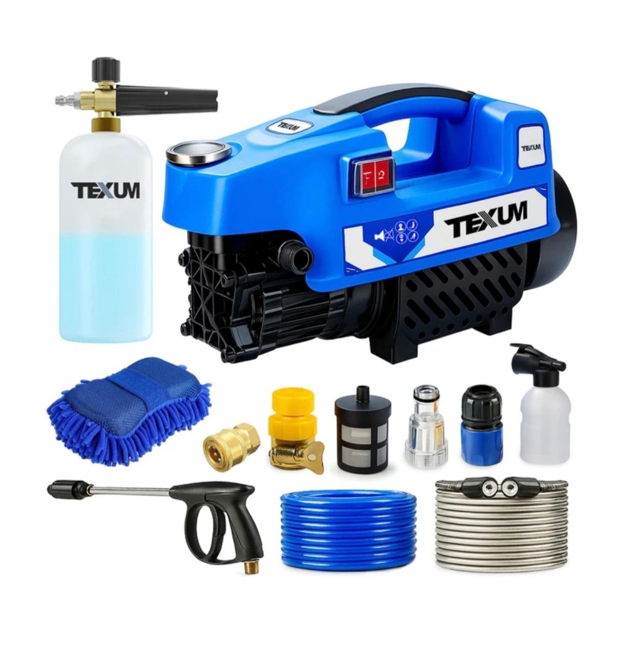Texum TX-25 2000 Watt, 165 Bars, 8 L/min Flow Rate High Pressure Washer for Car & Bike
