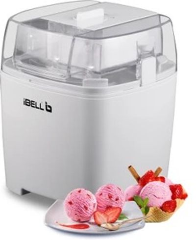 iBELL 1.5 L Electric Ice Cream Maker (White)