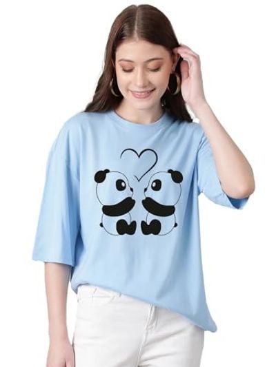 KOTTY Women’s Graphic Printed T-Shirt - Soft Cotton Blend Tee for Everyday Style