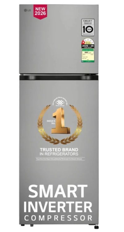 LG 251L Frost Free Double Door Refrigerator With Smart Mode 2026 Model (Shiny Steel)