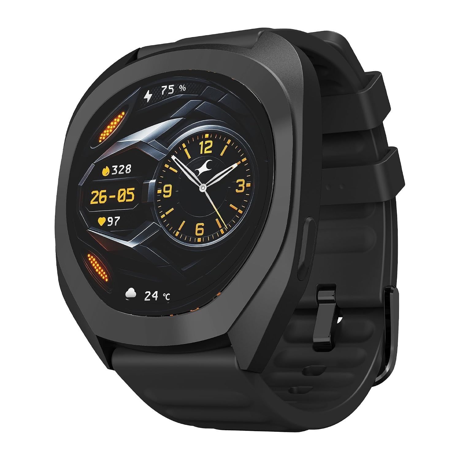 Fastrack Cosmix 1.32" AMOLED Display Metal Case Smart Watch with Heart Rate Monitor