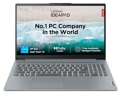 Lenovo IdeaPad Slim 3 13th Gen Intel Core i3-1315U 15.6 Inch (39.6cm) FHD Thin & Light Laptop,82X700HHIN
