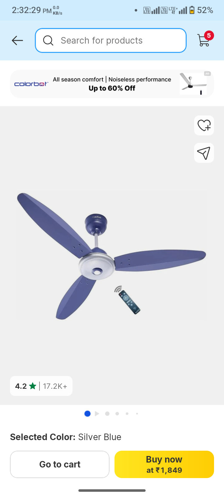 Activa BLDC ceiling fan