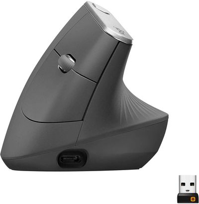 Logitech MX Vertical Ergonomic Optical Mouse with 4000 DPI High P...more