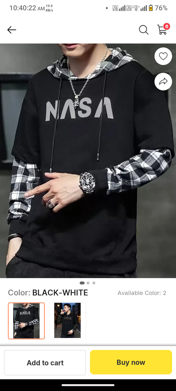 Checkered Men Black T-Shirt