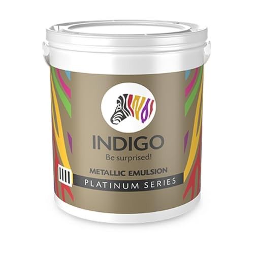 Indigo Metallic Emulsion Platinum Series - Sparkling Metallic Texture Wall Paint |1 L Brown