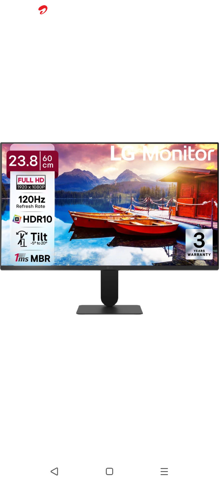Take a look at this LG 59.99 cm (24 inch) Full HD LED Backlit IPS Panel