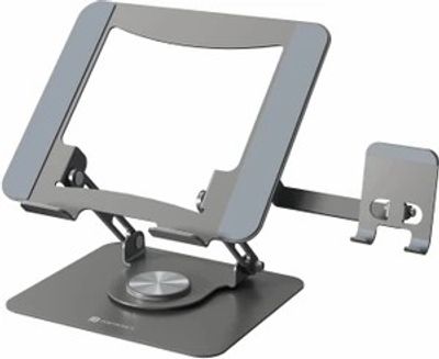 Portronics My Buddy K9 Pro 2-in-1 Metal Laptop Stand with Phone H...more