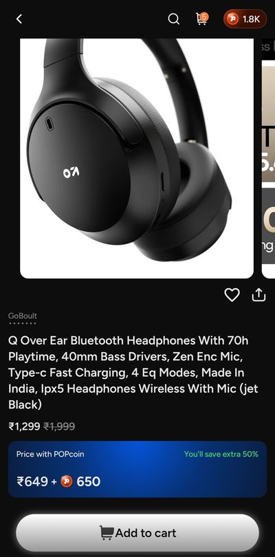 (Pricing error )GOBOULT Q 70Hr Headphone
