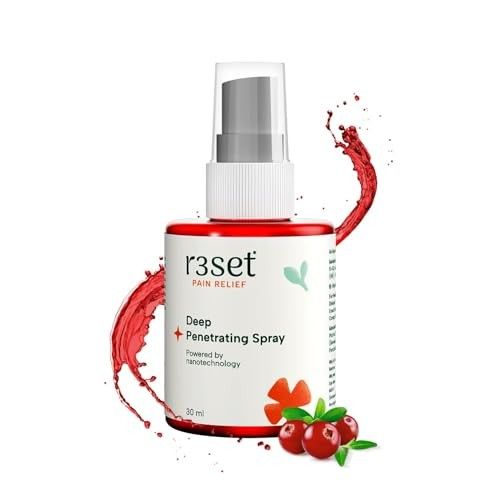 R3SET Natural Pain Relief Spray for Muscle, Knee, Back & Joint Pain - 30ml