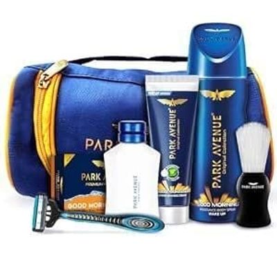 Park Avenue Good Morning Grooming Collection 7 in-1 Combo Grooming Kit for Men | Gift Set for Men | Father’s Day Gift for Dad | Shaving Kit for Men | Shaving Foam |