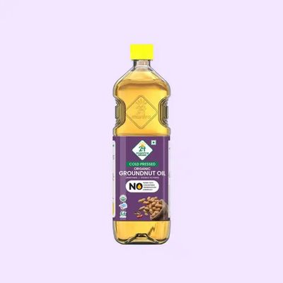 Zepto - 24 Mantra Groundnut (Peanut) Cold Pressed Oil | Organic Cooking Oil (1 L)