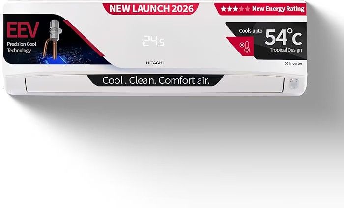 Hitachi Smart Choice 1.5 Ton 3 Star, New Star rated, Inverter Split AC