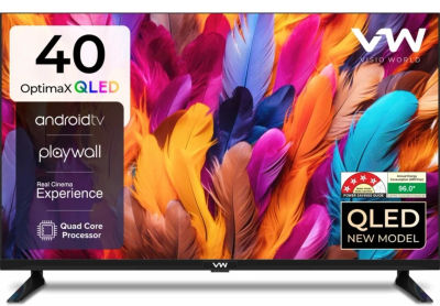VW OptimaX Series 101 cm (40 inch) QLED Full HD Smart Android TV Edition (VW40AQ1)