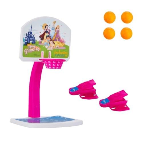 Amazon Brand - Jam & Honey Disney Frozen Tabletop Shooting Basketball Game | Mini Desktop Arcade Toy | for Kids 3+ Years | Spring-Loaded Launcher | Skill Development | Kids Friendly | Gift Ready