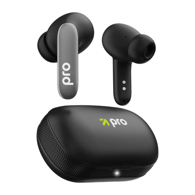 GOBOULT K60 TWS Earbuds with Environmental Noise Cancellation (IPX5 Water Resistant, Fast Charging, Black)