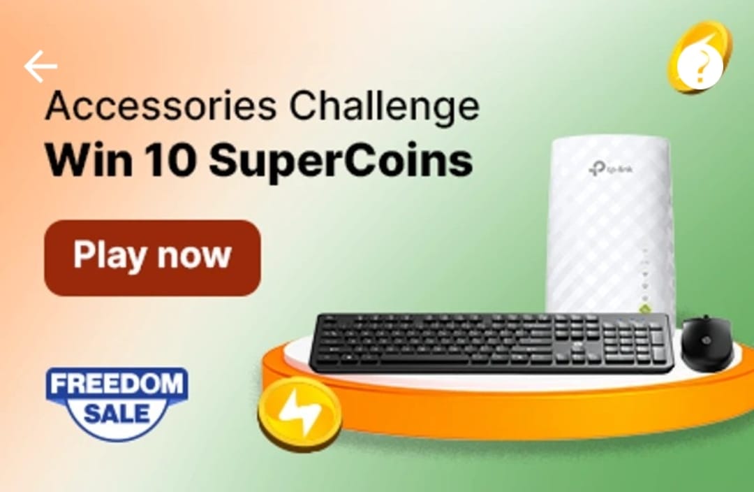 Accessories Challenge on flipkart win 10 supercoins