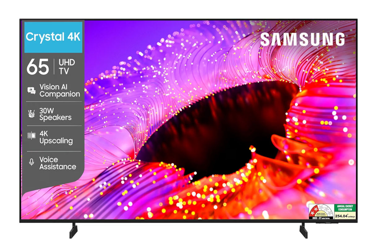 Samsung 65 inch (163cm) Crystal UHD 4K Vision AI 2026 Smart TV | 30W Speakers | 4K Upscaling | HDR10+ | 150+ Channels | 7 Years OS Upgrade | UA65UE85AHULXL