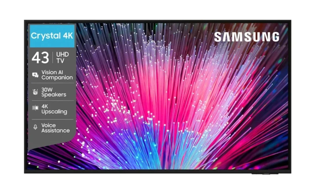 Samsung Crystal 4K Vision Al 108 cm (43 inch) Ultra HD (4K) LED Smart Tizen TV 2026 Edition with 30W Speakers 4K Upscaling HDR 10+ Football
