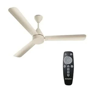 Crompton Energion Hyperjet 1200mm BLDC Ceiling Fan | Point Anywhere Remote Control | BEE 5 Star Rated Energy Efficient | Superior Air Delivery | Anti-Rust | 2 Year Manufacturer Warranty | Ivory