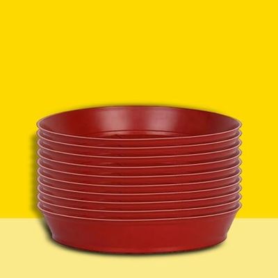 Ocean Mart - Planter Bottom Trays - 10 Pcs (6 * 8 Inch, Red) | [42% Coupon]