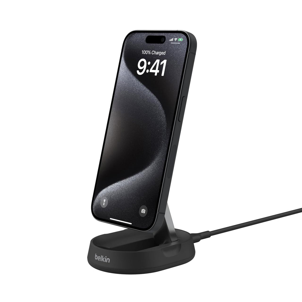Belkin Magsafe Wireless 15W Qi2 Charging Stand | Magnetic Convertible Charger for Apple