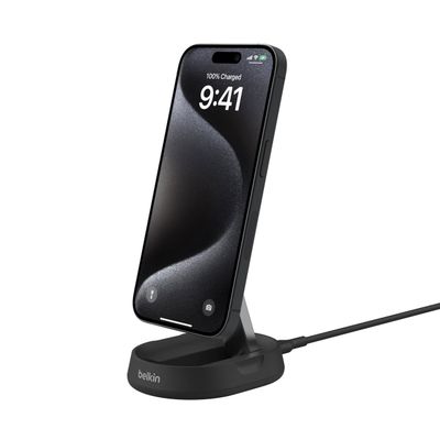 Belkin Magsafe Wireless 15W Qi2 Charging Stand | Magnetic Convertible Charger for Apple
