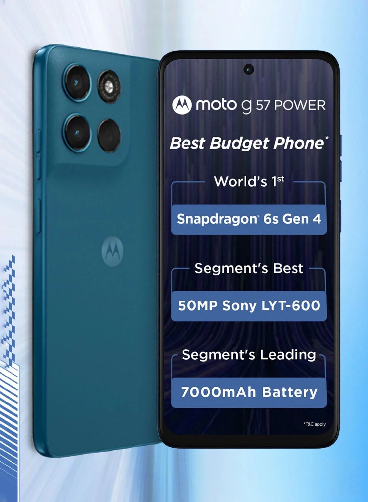 MOTOROLA g57 power 5G Snapdragon (Pantone Corsair, 128 GB) (8 GB RAM