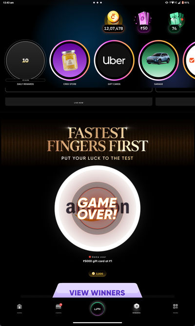 Cred 5000 AMAZON gv @1 fastest finger first game
