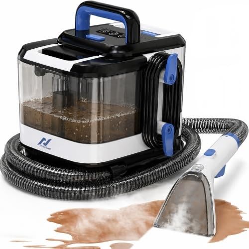 Nexlev Multipurpose Spot Cleaner Machine, Carpet Upholstery Deep Cleaner | Hot Water and Steam function | Powerful Suction | 1700 Watt | Stain Remover |13 Accessories for Home & Car