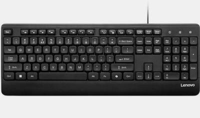 Lenovo 110 USB-A Wired Keyboard Wired USB Standard Desktop Keyboard Compatible with Desktop (Black)