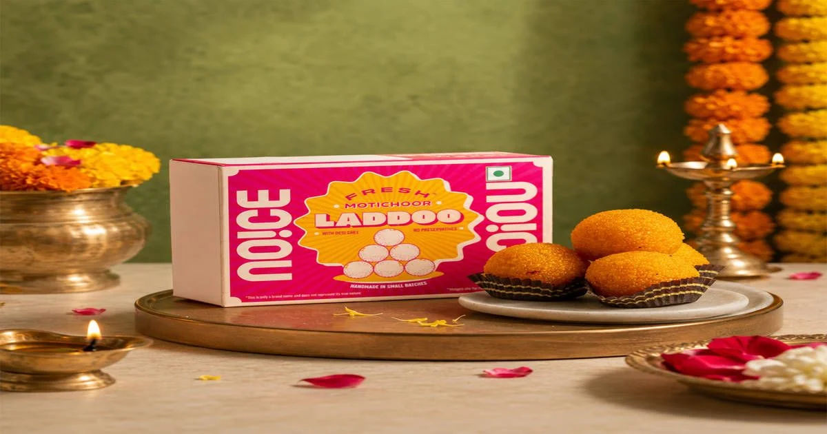 NOICE Motichoor Laddoo Fresh & Made With Desi Ghee (4 Pieces)