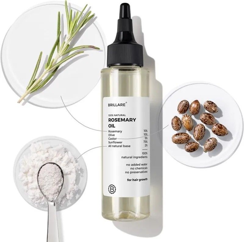 BRILLARE 10% Rosemary Hair Oil for Hair Growth | Reduces Hair Fal...more