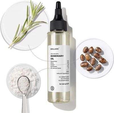 BRILLARE 10% Rosemary Hair Oil for Hair Growth | Reduces Hair Fal...more